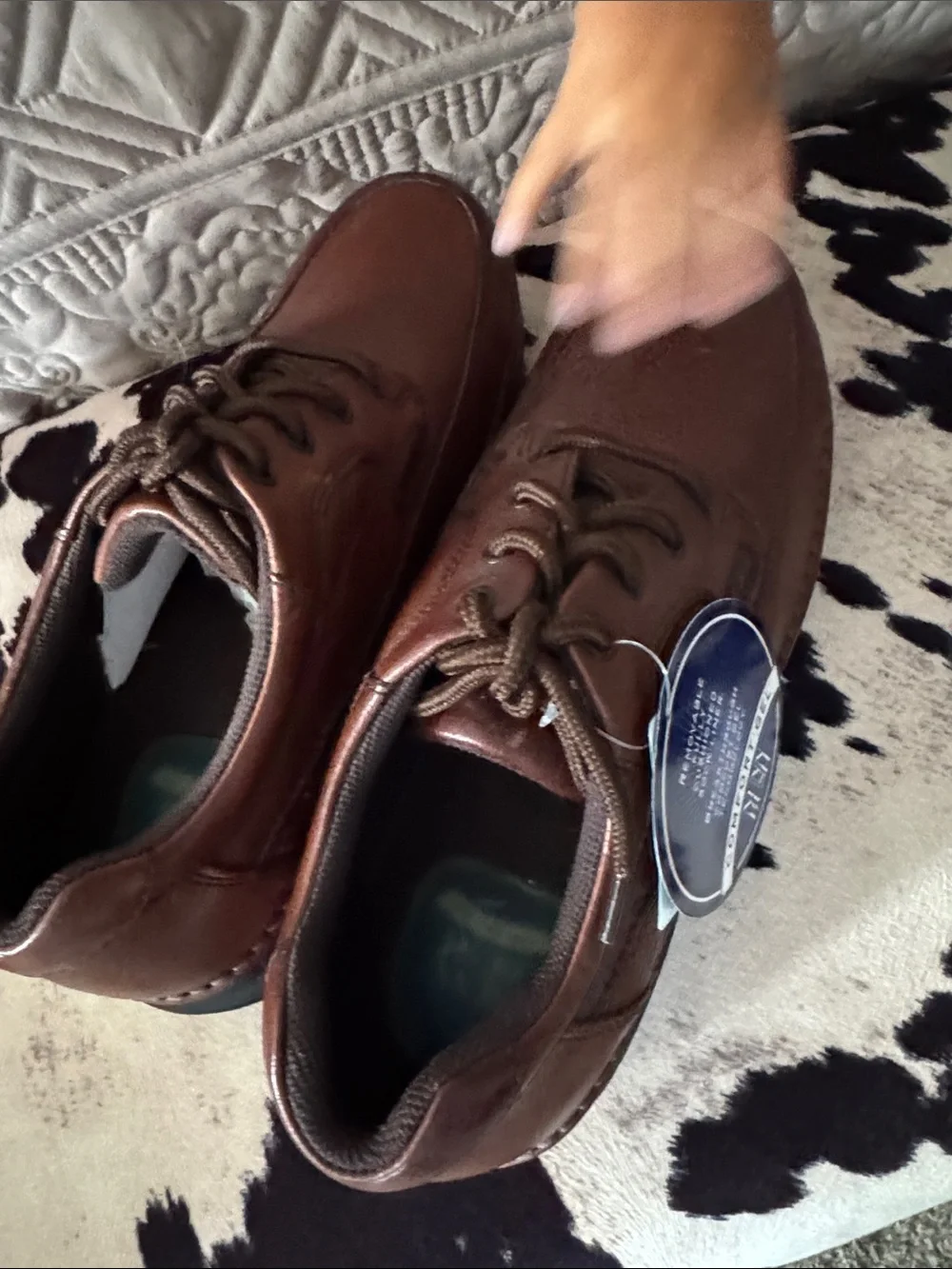 Nunn Bush Black Leather Lace-Up Derbys